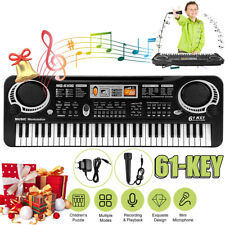 61 Tasten Keyboard Klavier,Digital E Piano mit Mikrofon Elektro Klaviertastatur