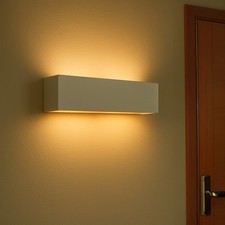 Wandlampe Up Down Keramik Glas 32,5 cm eckig bemalbar indirekte Wandleuchte