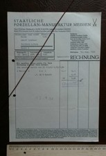 Staatliche Porzellan Manufaktur Meissen Meissner Rechnung 16.8. 1938 Werbung 720