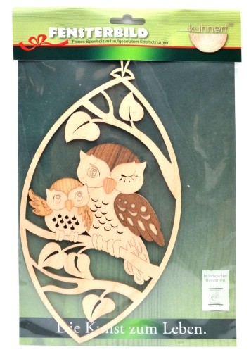 Fensterbild motiv eule mit - fensterbild,