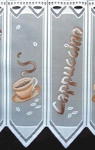 Kaffee küchengardine - ,