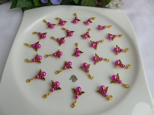 Schutzengel magenta gold - 10,
