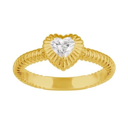 14k gelbgold herzform diamant - 14k,