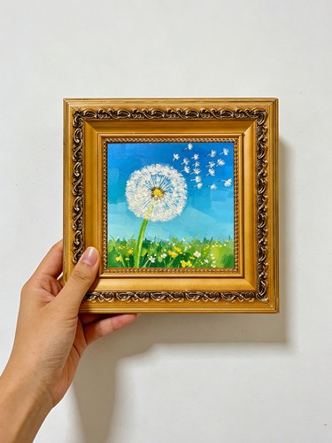 Fliegende samen pusteblume - fliegende,