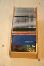 CD Aufbewahrungsbox Holz Ständer 3 Kammern 27 CDs Präsentation *** Handgefertigt