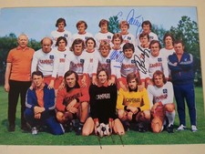 Unikat. Orginales Autogramm. 5 St. HSV. DFB. Mannschaftsfoto. Sammel Bild.Kargus