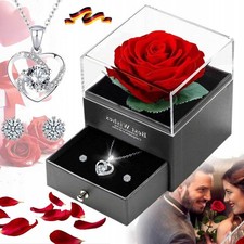 Ewige Echte Rose mit Herz