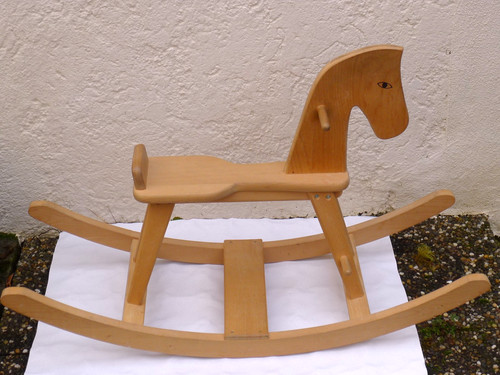 Schaukelpferd holz 88 x - schaukelpferd,, holz,