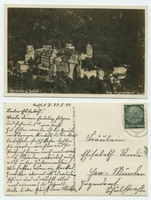 86662 - Heidelberg, Schloß - Luftbild - Echtfoto - AK, gelaufen 28.5.1940