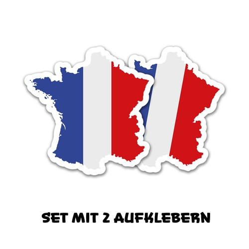 Aufkleber länderfahne - 2x,