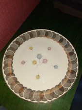 großer TELLER, Winterling, Röslau, Bavaria, Goldrand, buntes Dekor, Ø 29,5 cm