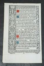 MITTELALTER,STUNDENBUCH-BLATT,PERGAMENT,FIGÜRLICHE DARSTELLUNGEN,UM 1500,RAR