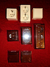 REV/düwi Aufputz Standard weiß oder PlanoLuxe braun, Auswahl Steckdose Schalter