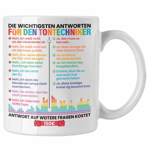 Tontechniker tasse geschenk - tontechniker,