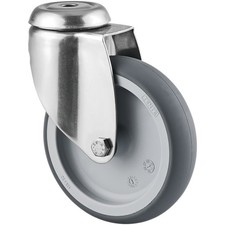 TENTE Lenkrolle Edelstahl Rückenloch 100 mm 80 kg