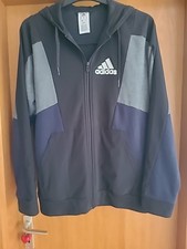 Adidas Kapuzenjacke, Gr. M  mehrfarbig schwarz, grau, blau