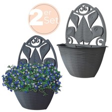 2er Set Blumentopf Wand Blumen