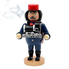 Eisenbahner mit rauchender LOK