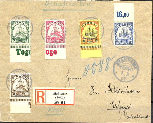 Togo 1907 brief - 1907,, r-