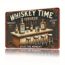 Blechschild Whiskey Time