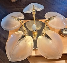 Deckenlampe vergoldet 