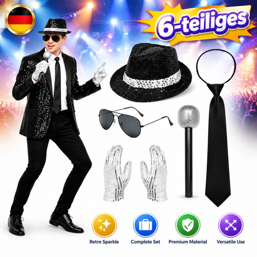 Popstar kostüm teilig - popstar,