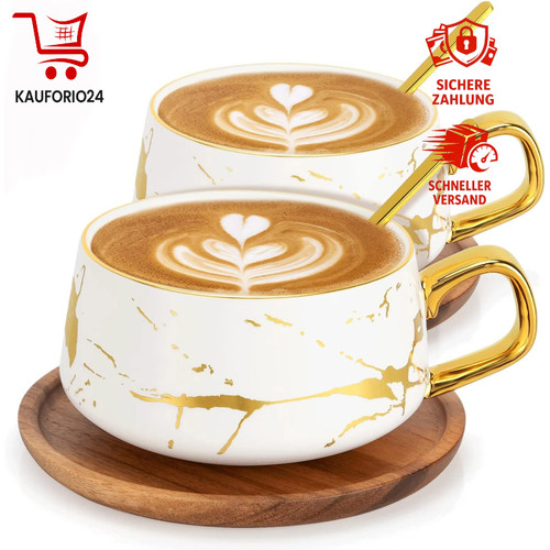 Cappuccino tassen set 300ml - cappuccino,