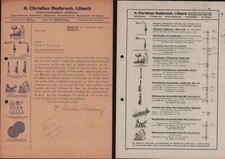 LÜBECK Brief Autograph Prospekt 1946 H. Christian Radbruch Milch-Flaschen-Fabrik
