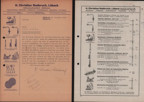 Lübeck brief autograph - lÜbeck,