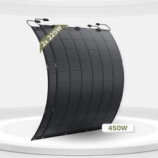 450W Flexibel Solarmodul Solarpanel 2x225W Monokristallin für Camping Wohnmobil