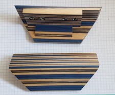 012520 , ANSCHÜTZ, Backe Schaftbacke natur-blau, links, passend für 8002 ALU NEU