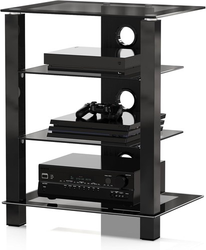 Hifi rack aus glas - hifi-rack, alu