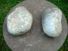 Natur- Kieselstein Flusskiesel Flusskies       Deko-Stein      grau    2 Stück