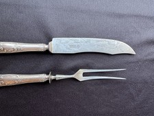 Tranchierbesteck Solingen 2-teilig, versilbert, Tranchiermesser & Tranchiergabel