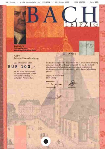 Bach anleihe stadt leipzig - bach,