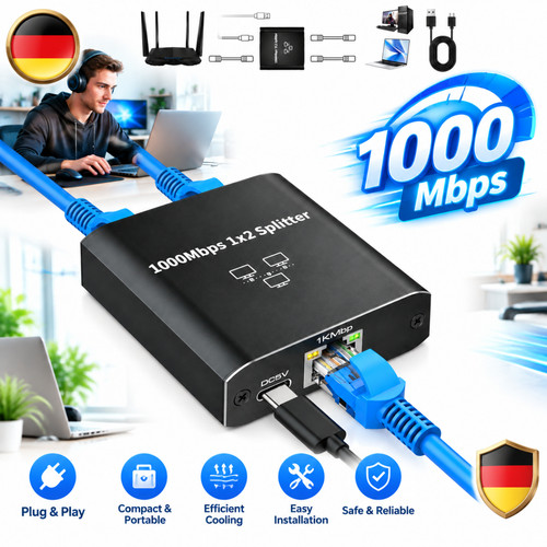 Gigabit port lan splitter - gigabit,