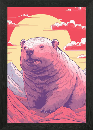 Risograph tier gerahmtes - risograph,