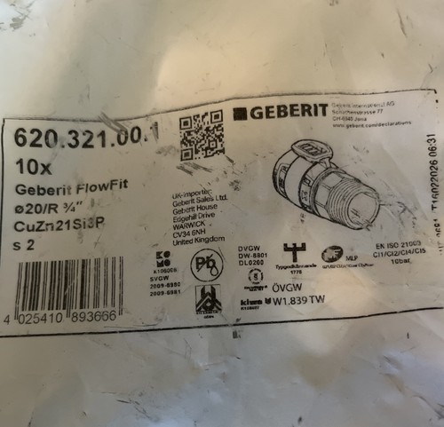 10x geberit flowfit - 10x,