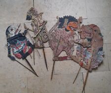 4 Wayang Kulit Schattenspielfiguren 60cm handbemalt