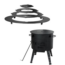 Ø40 cm Uchag 2mm stahl Utschak Eintopfofen Adapter-Ringe Feuerstelle Feldküche