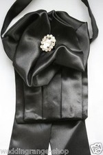 Modische Plastron Krawatten in Schwarz HA5962