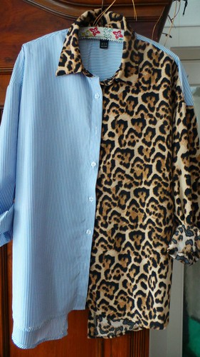 Damenbluse von shein gestreift - damenbluse,
