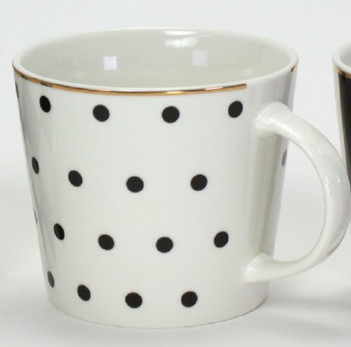 Porzellan becher schwarz weiß - porzellan,
