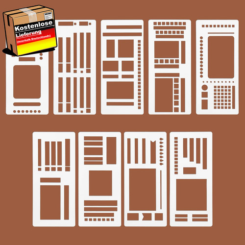 Journal schablonen set - journal,