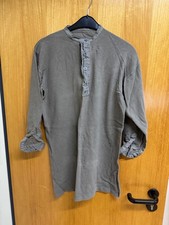 Schwedische Armee Feld Shirt 6 grau M39 Unterheld Kälteschutz Vintage Baumwolle