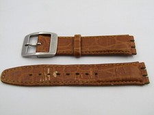 SWATCH IRONY LEDERARMBAND "BACKWARD / BRAUN" (A219) - MIT EDELSTAHL-DORNSCHLIEßE
