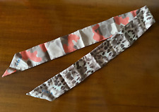 Bandeau Schal Schleife  | FURLA l Seide Lachs Rosa Camouflage