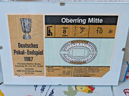 1987 ticket dfb pokalfinal - 1987,