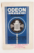 Odeon Electric Musikplatten Gesamt Nachtrag 1928 1929 zum Hauptverzeichnis