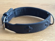 HUNTER Halsband Swiss, 55cm, Leder, Neuwertig, Schwarz, Hundehalsband
